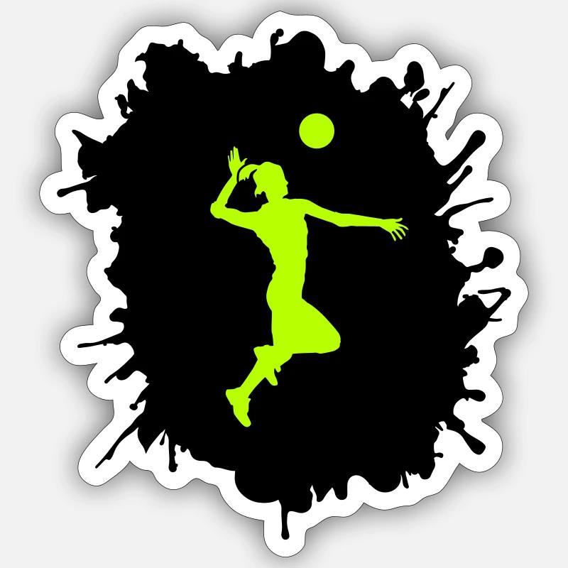 handball klecks - Sticker Größe S (10 x 10 cm) - Mattweiß