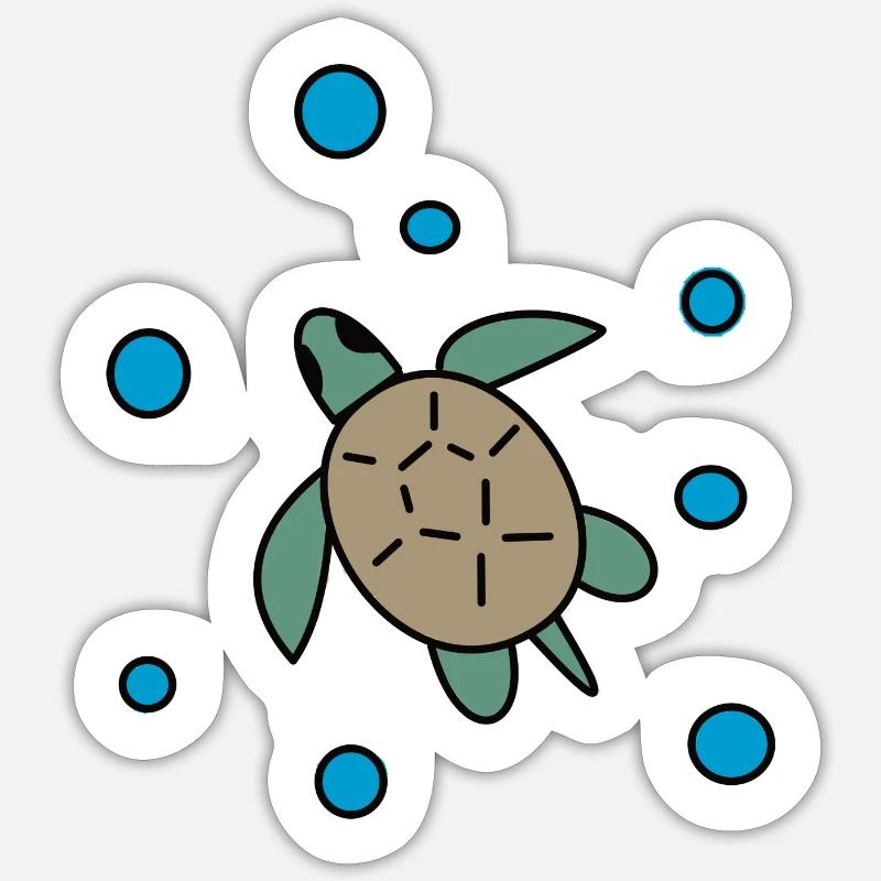 Turtle - Sticker size S (10 x 10 cm) - white matte