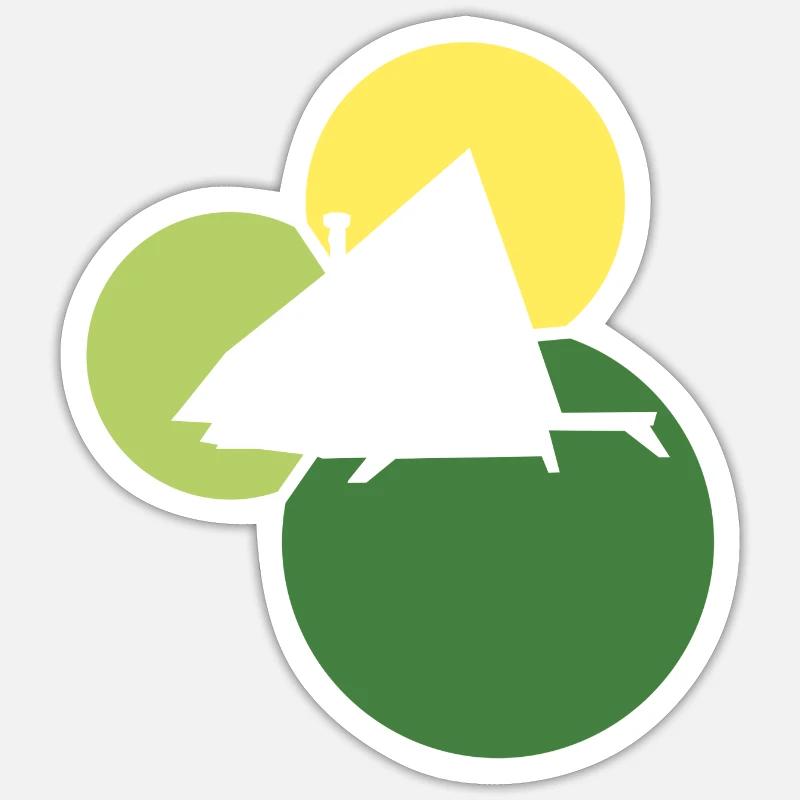 Camping Camping Modern - Sticker size S (10 x 10 cm) - white matte