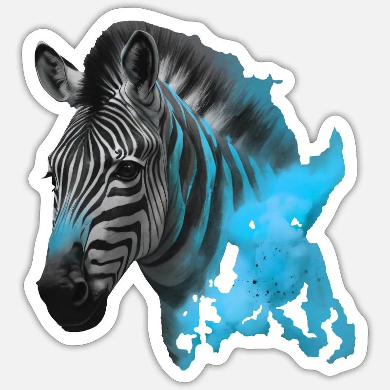 zebra - Sticker Größe S (10 x 10 cm) - Mattweiß