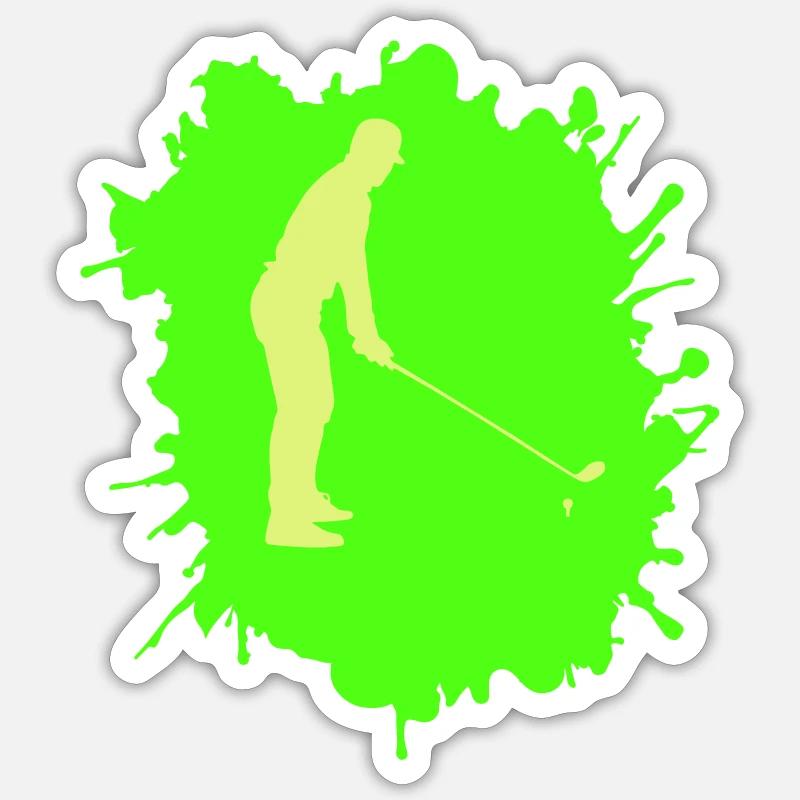 Golf Blobs - Sticker taille S (10 x 10 cm) - blanc mat
