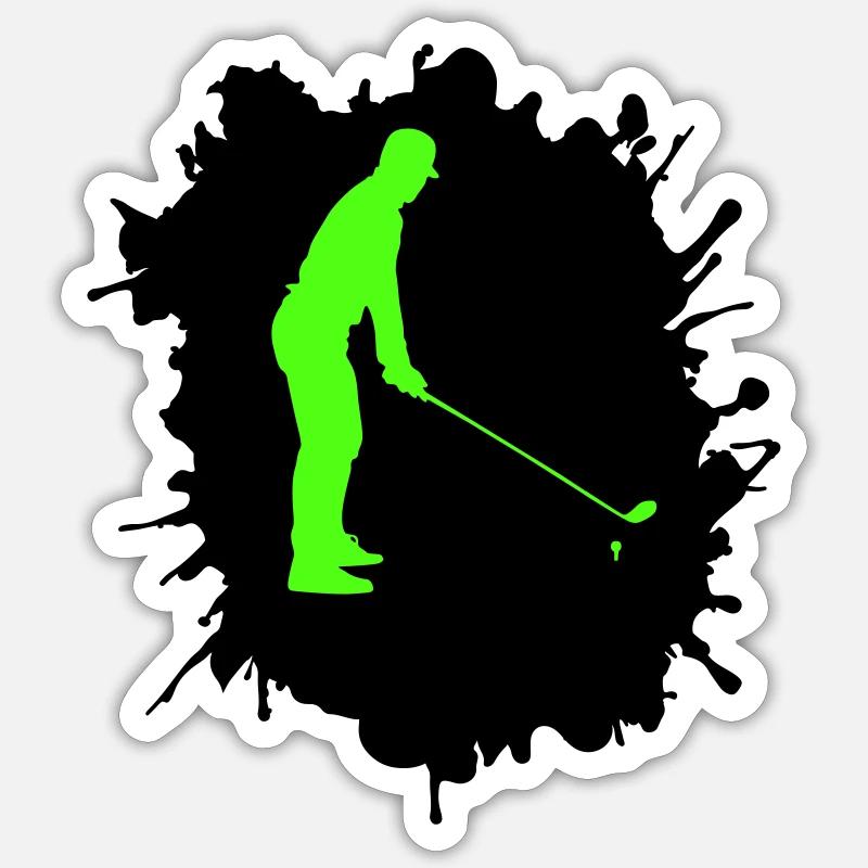golf klecks - Sticker Größe S (10 x 10 cm) - Mattweiß