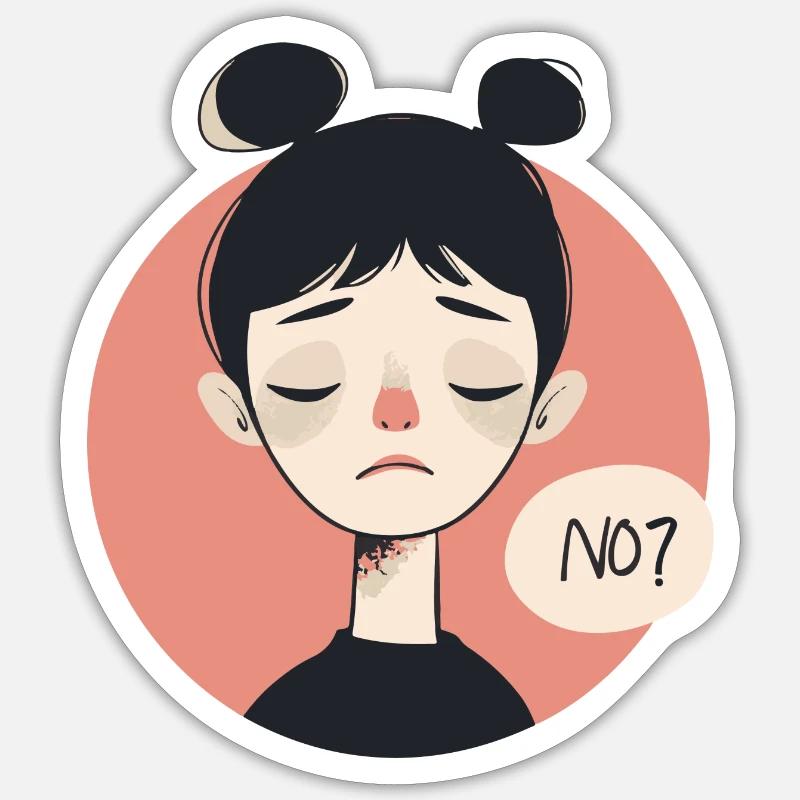 Non? Non à quoi ? - Sticker taille S (10 x 10 cm) - blanc mat