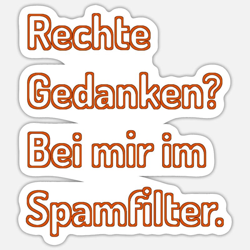 Right in the spam filter Sticker size S (10 x 10 cm)
