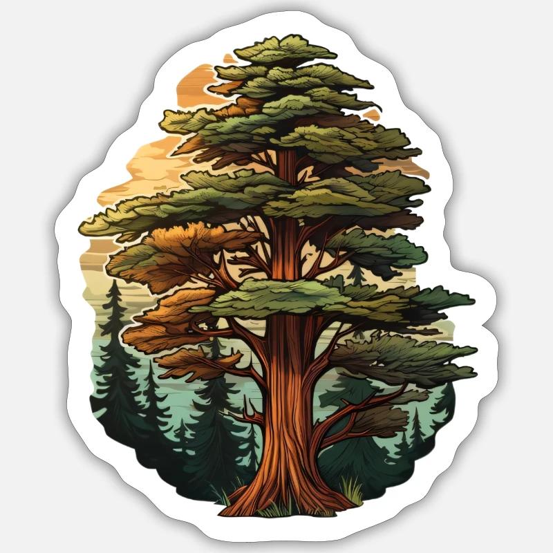 Cedar strong Sticker size S (10 x 10 cm)