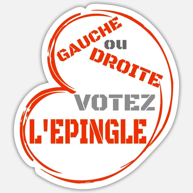 epingle - Sticker taille S (10 x 10 cm) - blanc mat