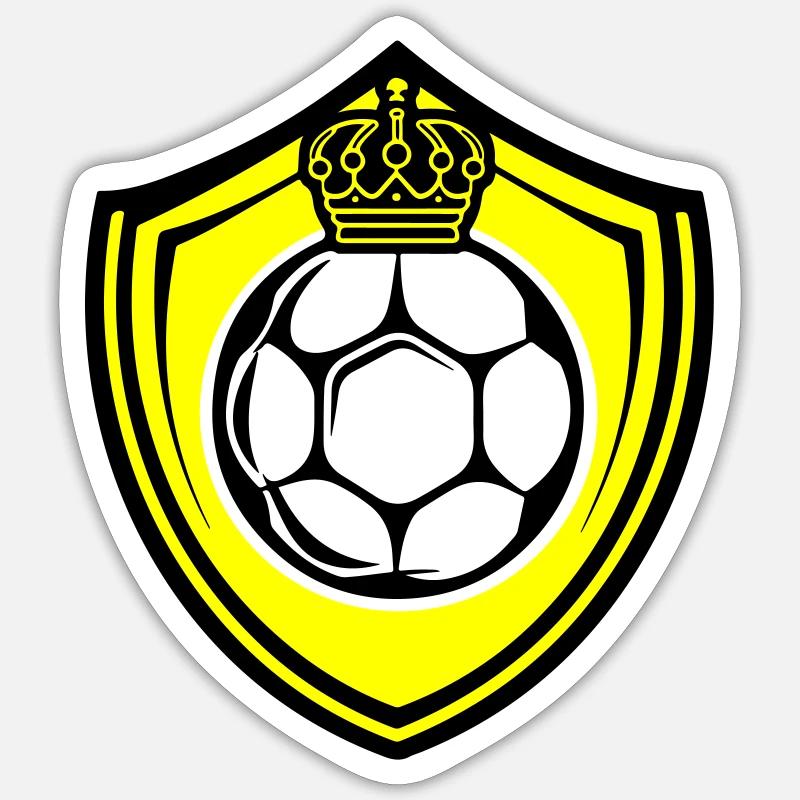 Fussball Logo Schild Mannschaft - Sticker Größe S (10 x 10 cm) - Mattweiß