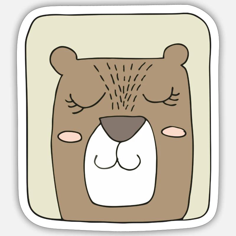 ourse - Sticker taille S (10 x 10 cm) - blanc mat