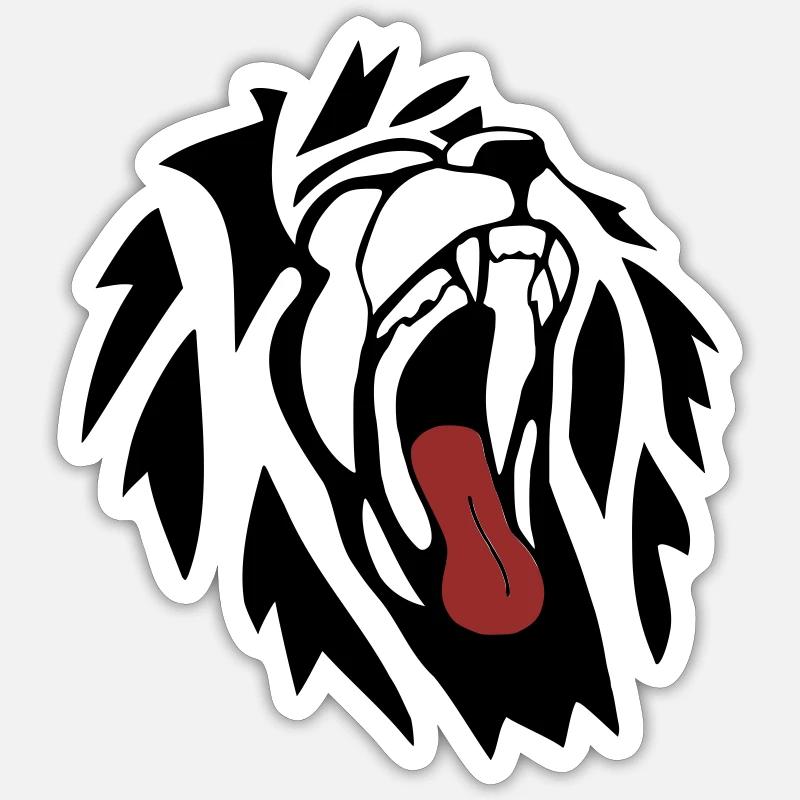 Lion - Sticker size S (10 x 10 cm) - white matte