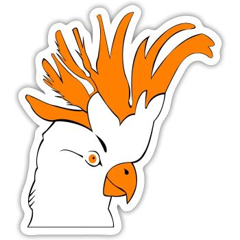 Cockatoo Parrot - Sticker size S (10 x 10 cm) - white matte - Front