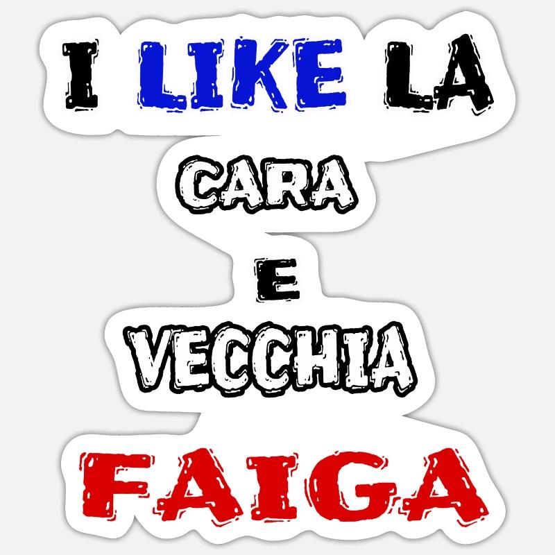 schönes Hemd CARA E VECCHIA FAIGA jerry calà Sticker Größe S (10 x 10 cm)