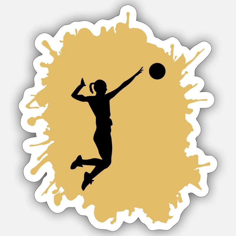 Women's Handball Blobs - Sticker size S (10 x 10 cm) - white matte