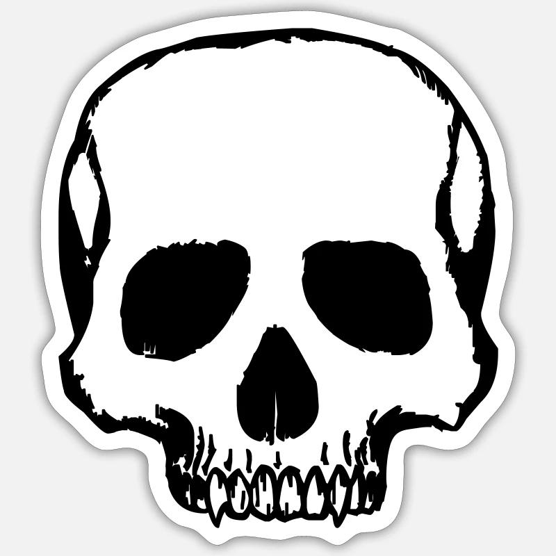 skull - Sticker size S (10 x 10 cm) - white matte