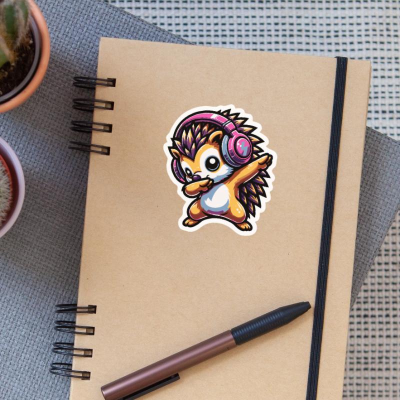 Dabbing Igel Sticker Größe S (10 x 10 cm)