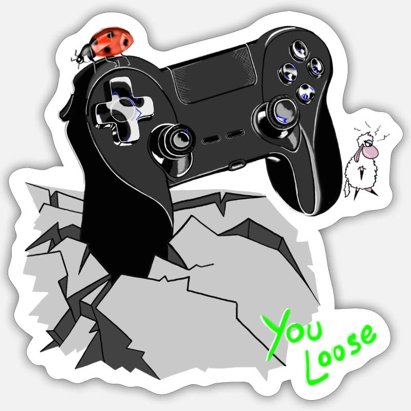 Controller Gamepad Wolly Sheepling Sticker Größe S (10 x 10 cm)