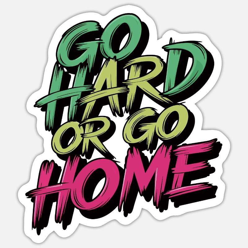 Motivationsdesign Tu es - zieh es durch oder gehe Sticker Größe S (10 x 10 cm)