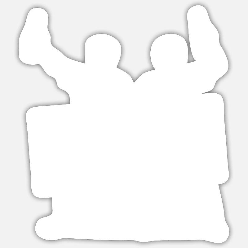 Drinker Silhouette Icon - Sticker size S (10 x 10 cm) - white matte
