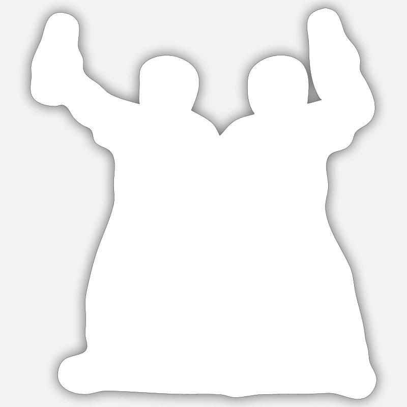 Drinker Silhouette Icon - Sticker size S (10 x 10 cm) - white matte