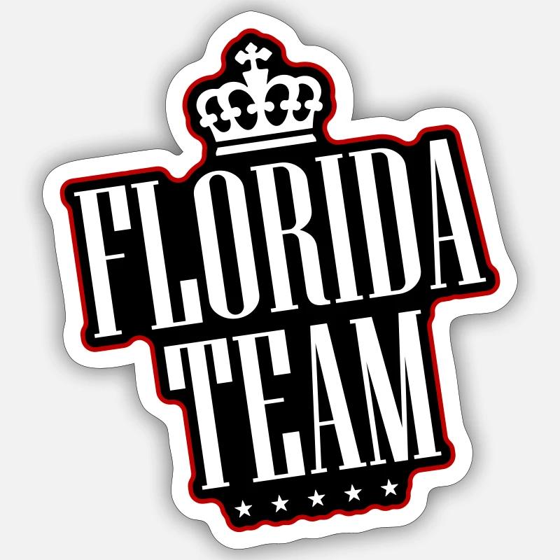Équipe de Floride - Sticker taille S (10 x 10 cm) - blanc mat