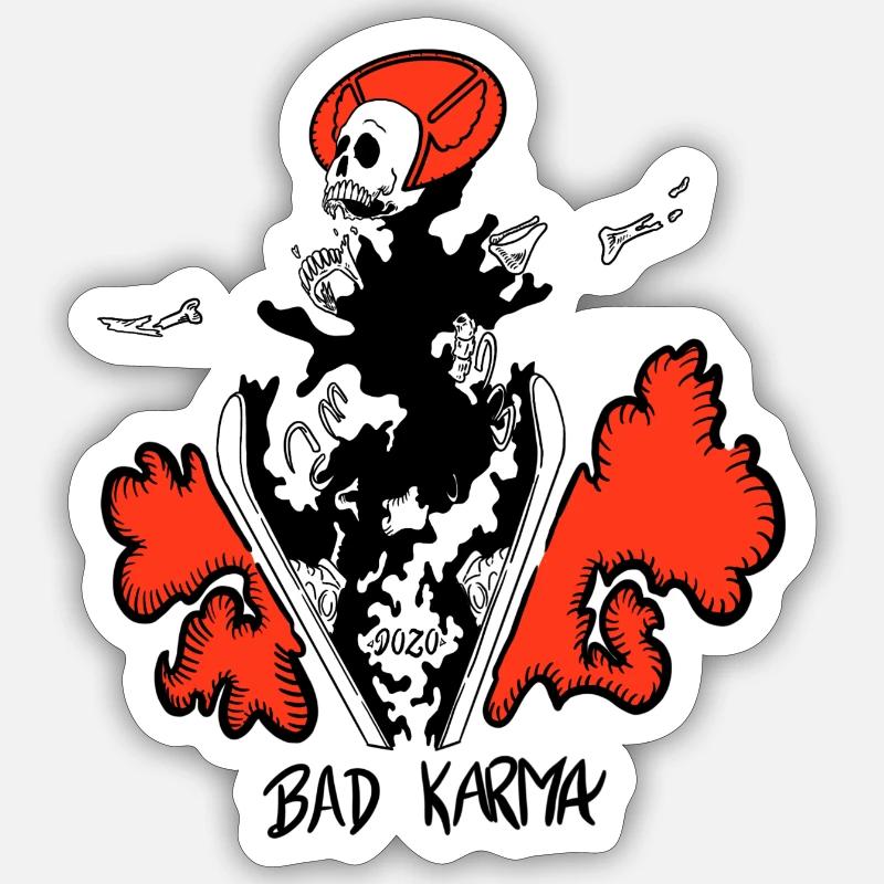 Schlechtes Karma Sticker Größe S (10 x 10 cm)