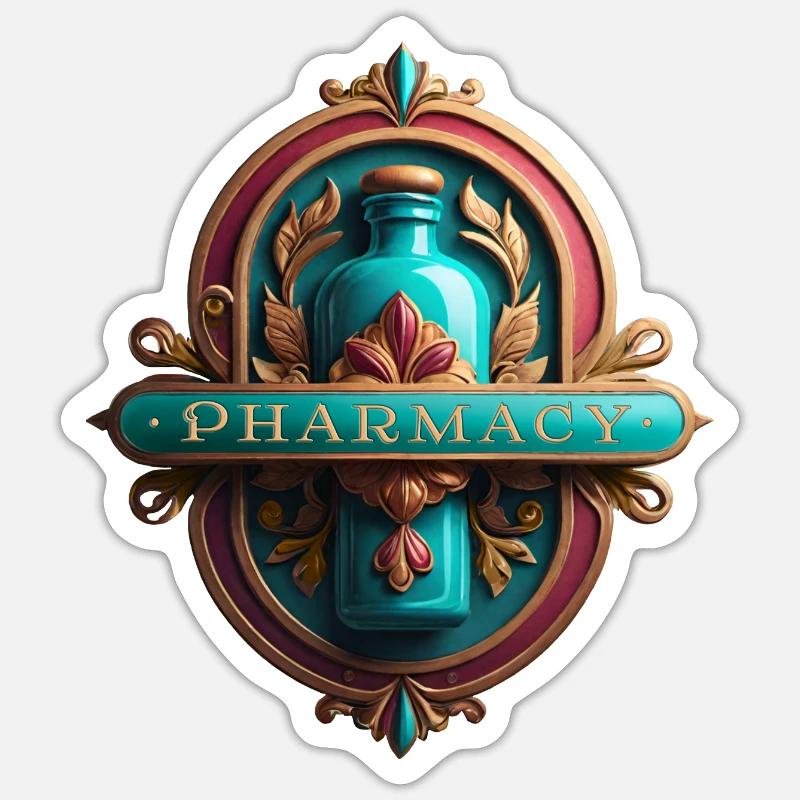 Old Pharmacy Sticker size S (10 x 10 cm)
