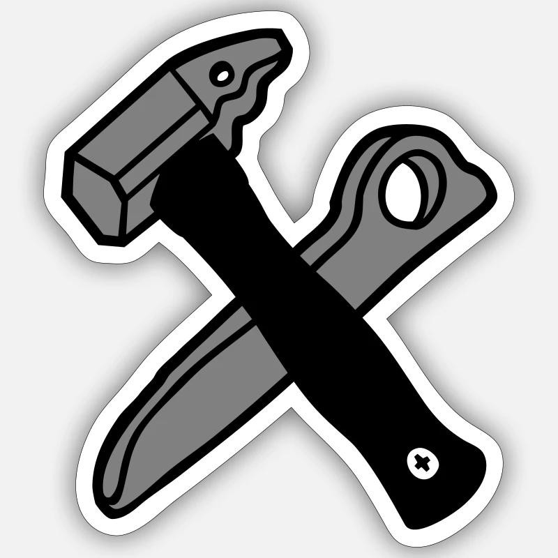 ALPIN CLIMBER - Sticker Größe S (10 x 10 cm) - Mattweiß