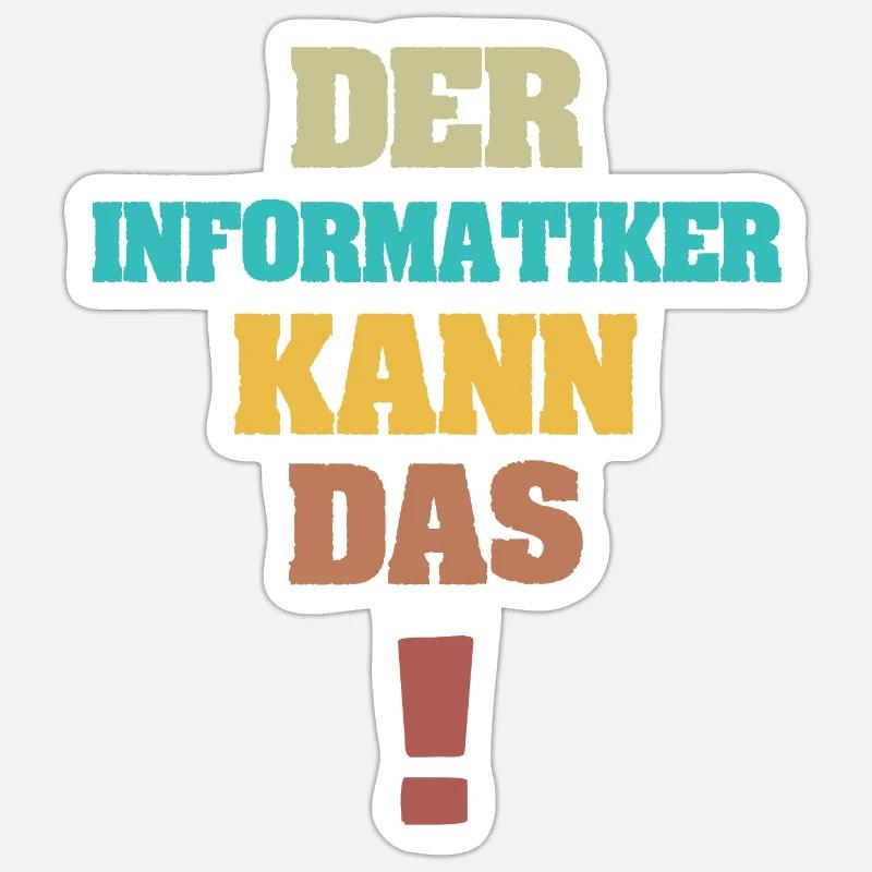Computer scientist - Sticker size S (10 x 10 cm) - white matte