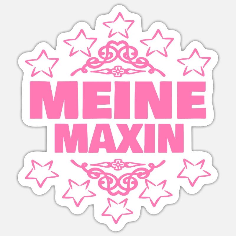 Fille Maxin - Sticker taille S (10 x 10 cm) - blanc mat