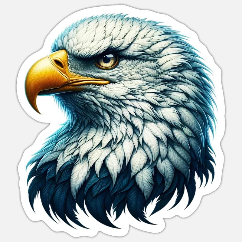 Eagle - Sticker size S (10 x 10 cm) - white matte
