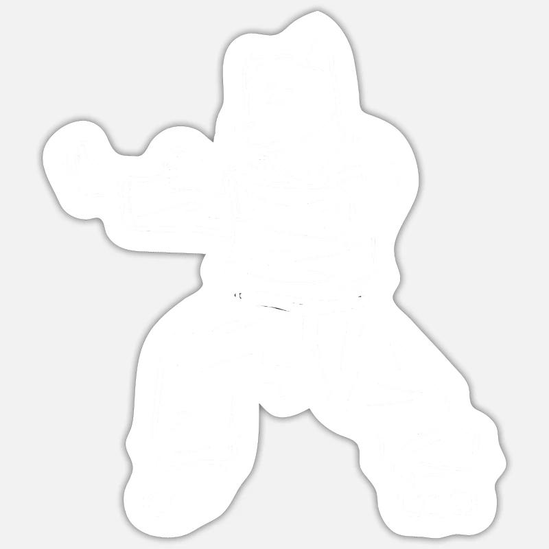 Karate Cat Self Defense - Sticker size S (10 x 10 cm) - white matte
