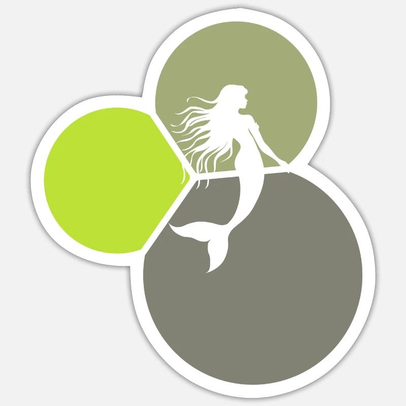 Manatee Fin Mythical Creature - Sticker size S (10 x 10 cm) - white matte