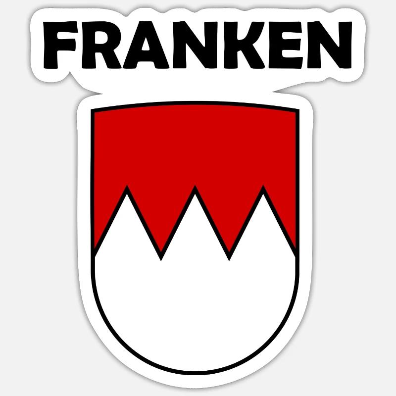 Franken im Süden - Sticker Größe S (10 x 10 cm) - Mattweiß