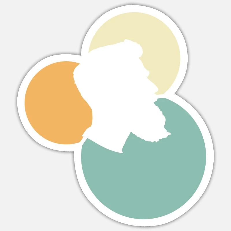 Bart Gesichtsbehaarung Sticker Größe S (10 x 10 cm)