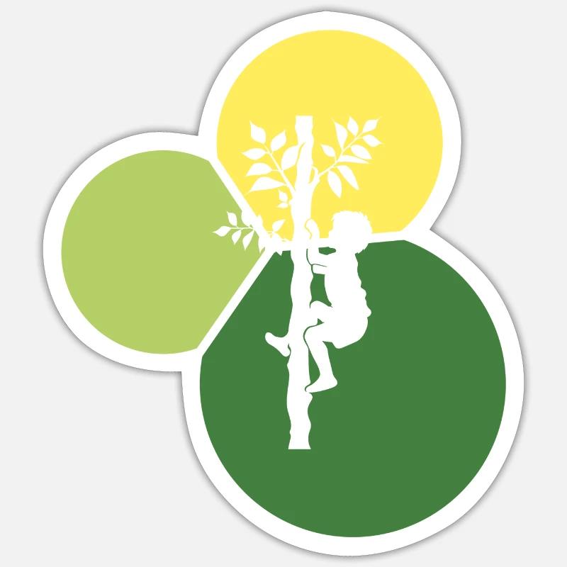 Tree climbing ascent crampons Sticker size S (10 x 10 cm)