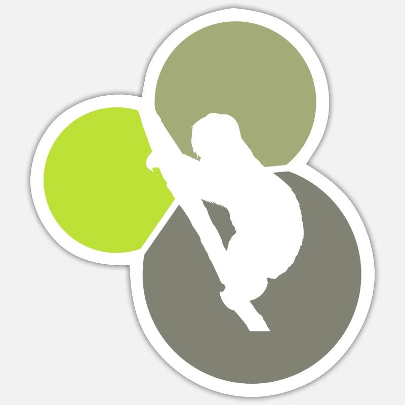 Sloth relaxing lazy - Sticker size S (10 x 10 cm) - white matte