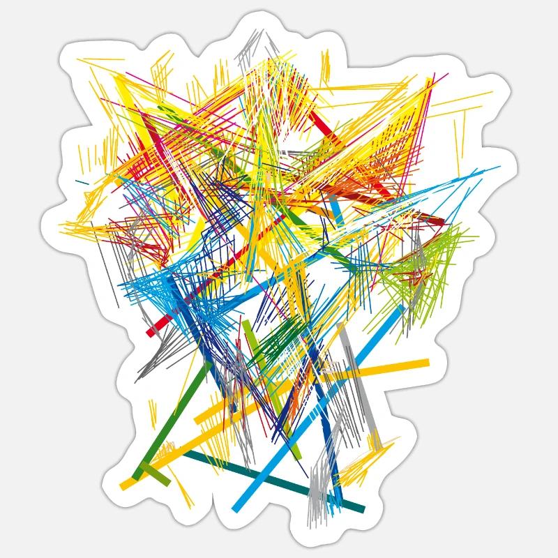 abstrait Sticker taille S (10 x 10 cm)