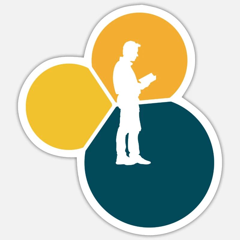 Lecture Éducation Écriture Sticker taille S (10 x 10 cm)