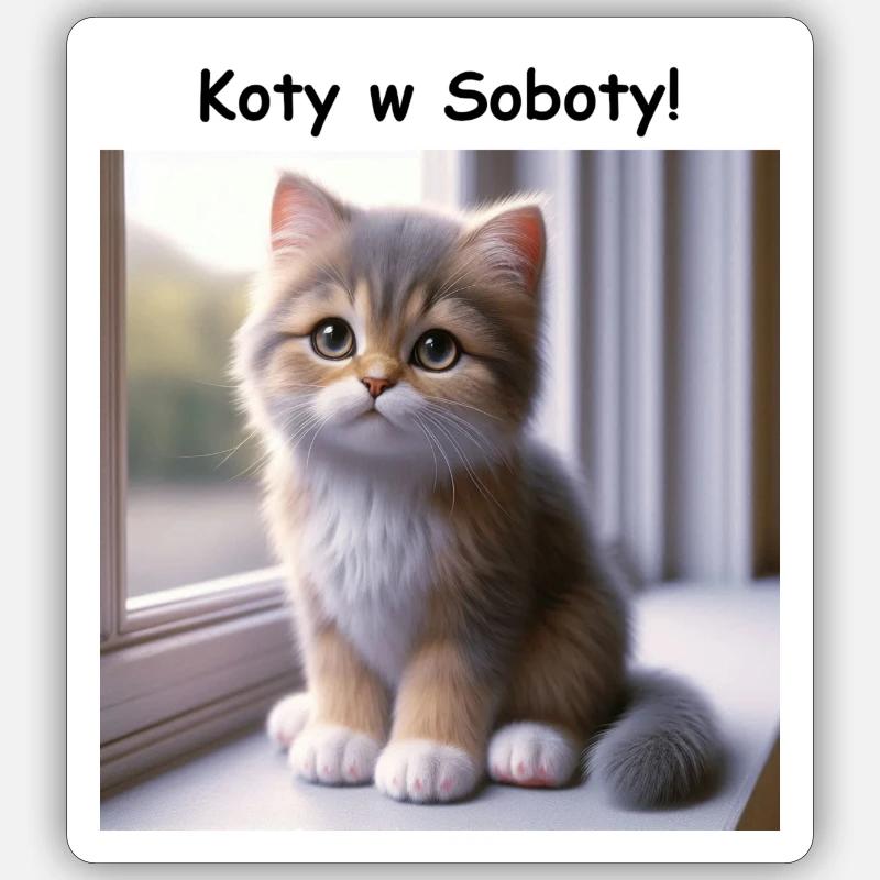 kitty - Sticker size S (10 x 10 cm) - white matte