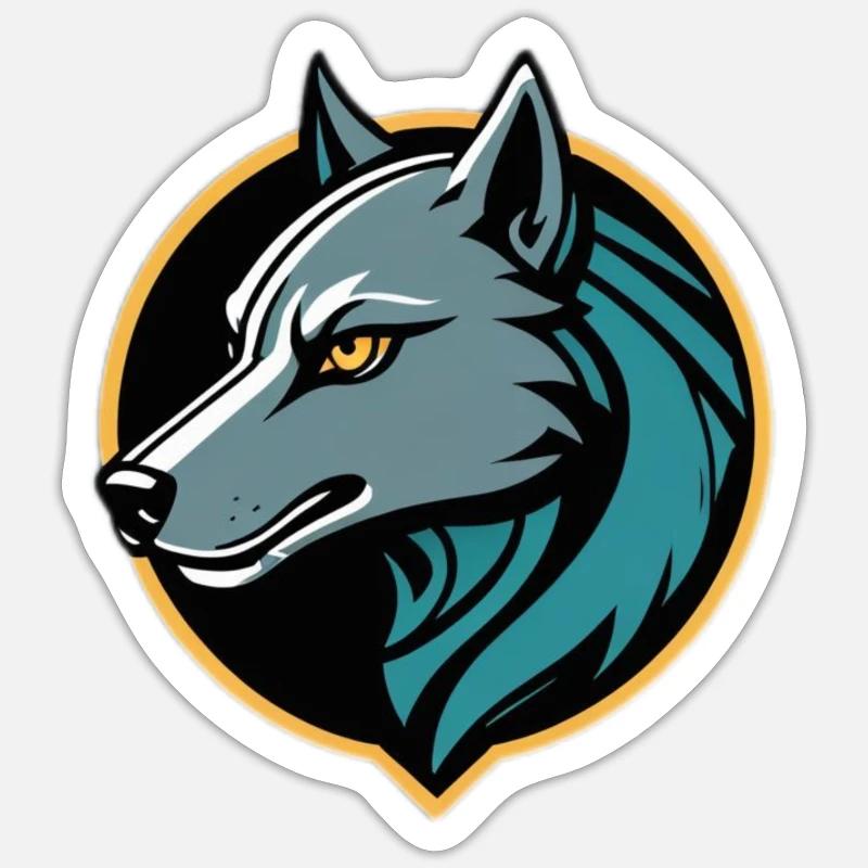 Viking Wolf - Sticker size S (10 x 10 cm) - white matte
