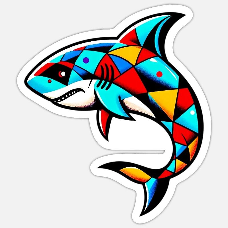 Requin arlequin Sticker taille S (10 x 10 cm)