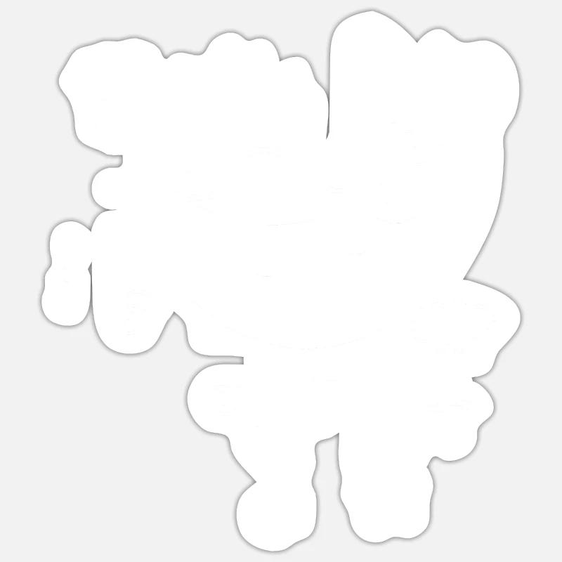 Cute bunny sleeping on moon Sticker size S (10 x 10 cm)