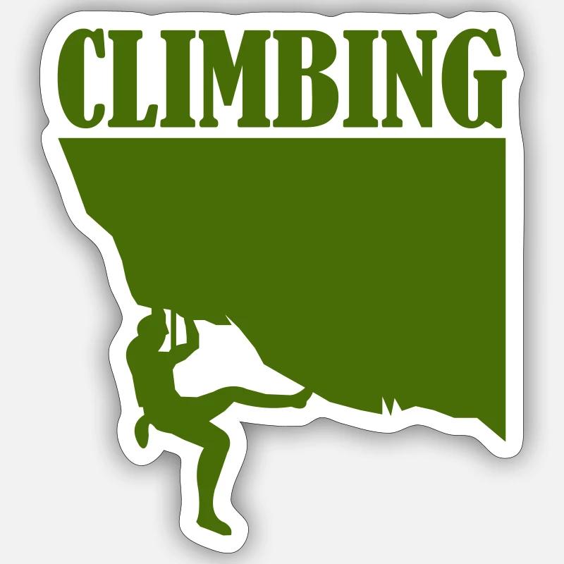 climbing - Sticker Größe S (10 x 10 cm) - Mattweiß