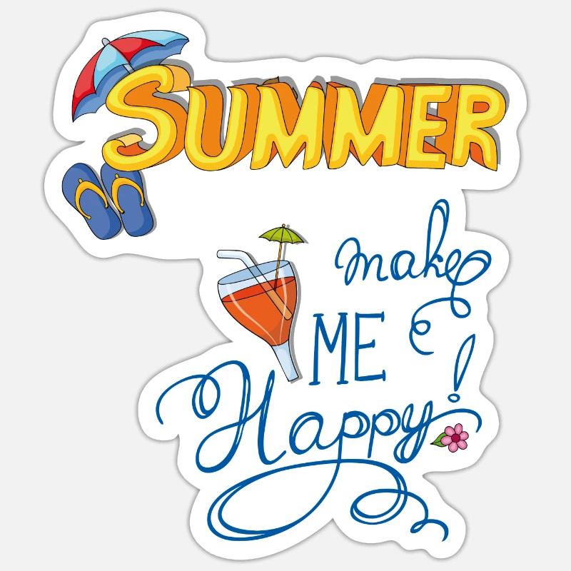Summertime - Sticker size S (10 x 10 cm) - white matte