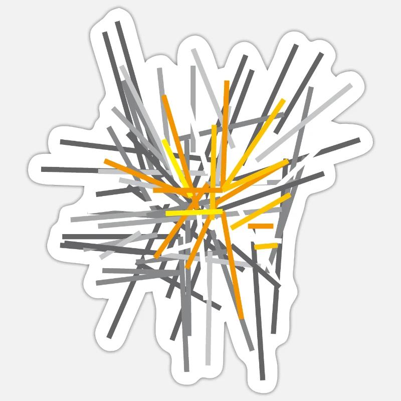 Abstract - Sticker size S (10 x 10 cm) - white matte