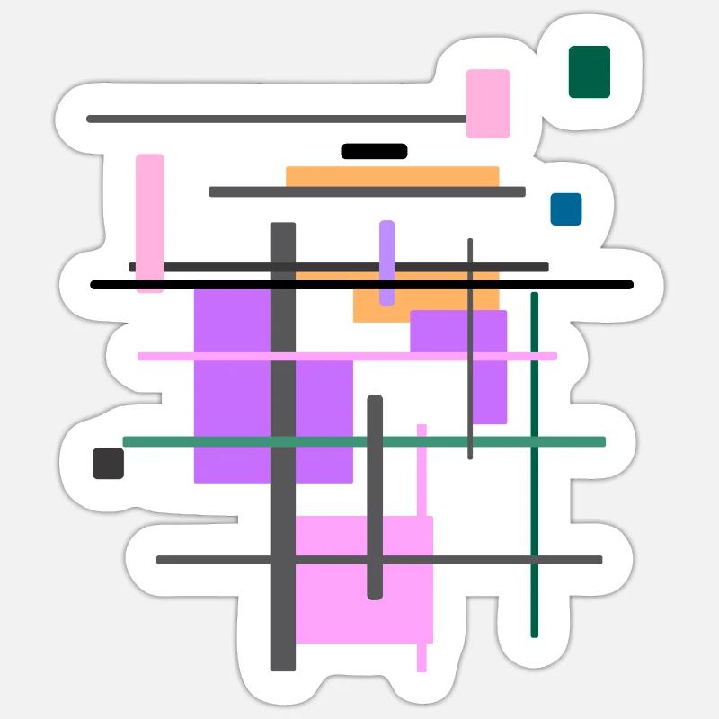 Abstrait Sticker taille S (10 x 10 cm)