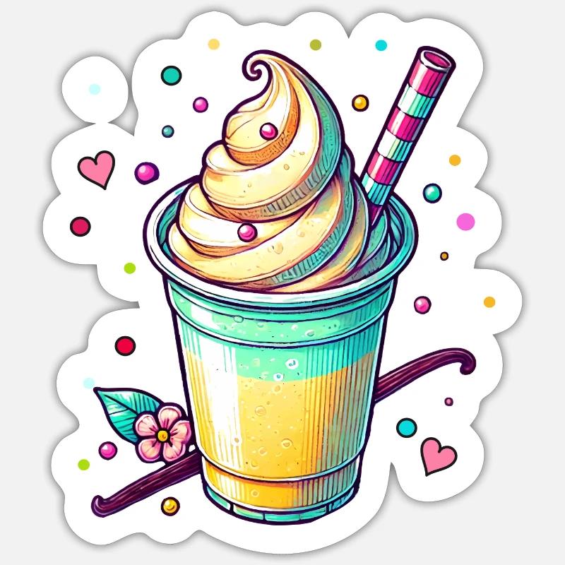 Seductive Vanilla Dreams: Vanilla Milkshake Sticker size S (10 x 10 cm)