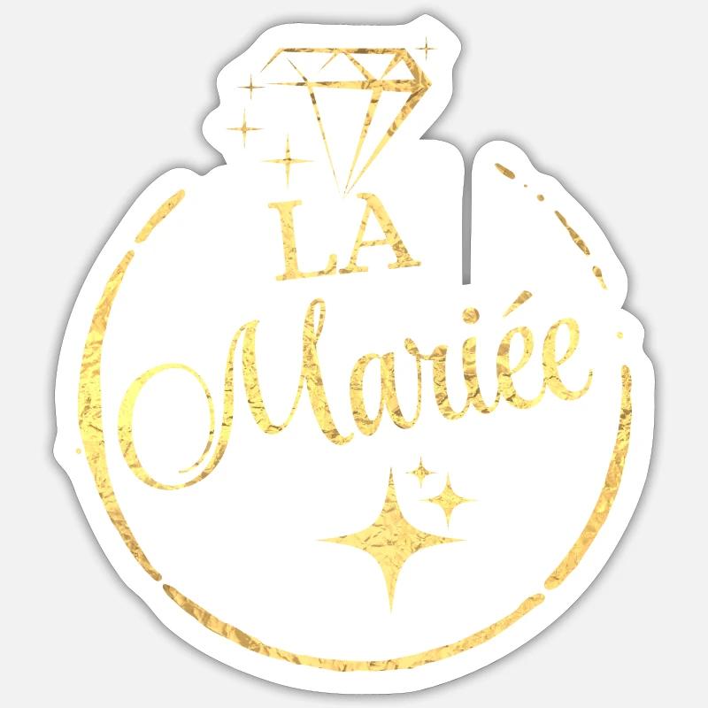la mariée doré Sticker taille S (10 x 10 cm)