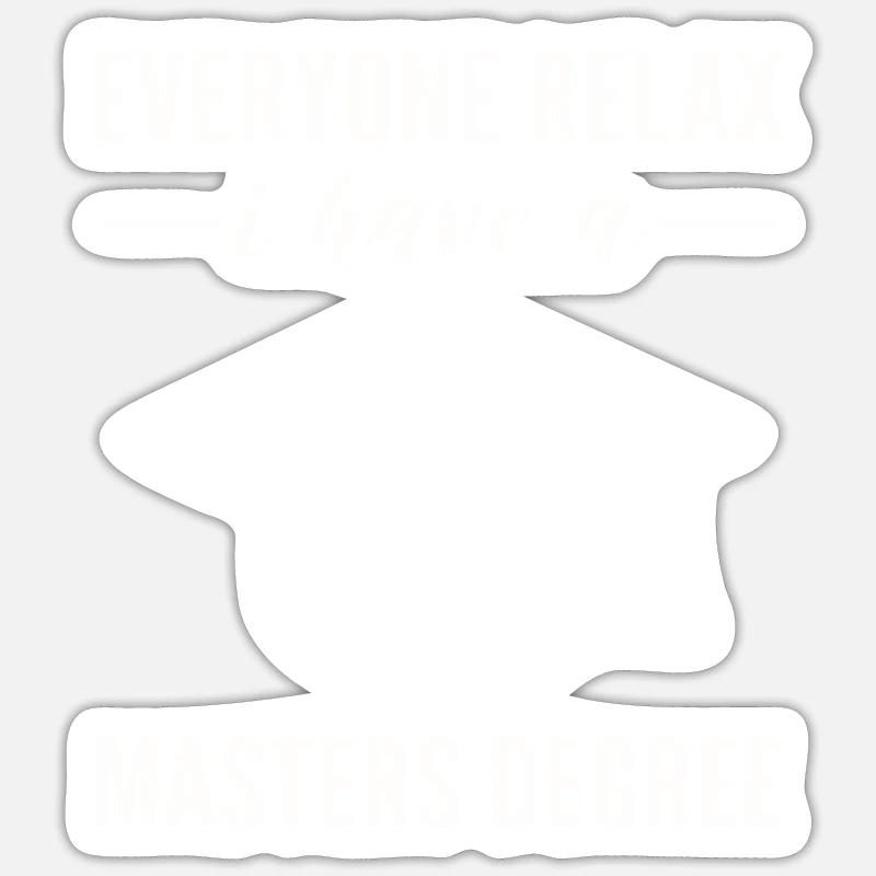 Master Studium Abschlussfeier Sticker Größe S (10 x 10 cm)