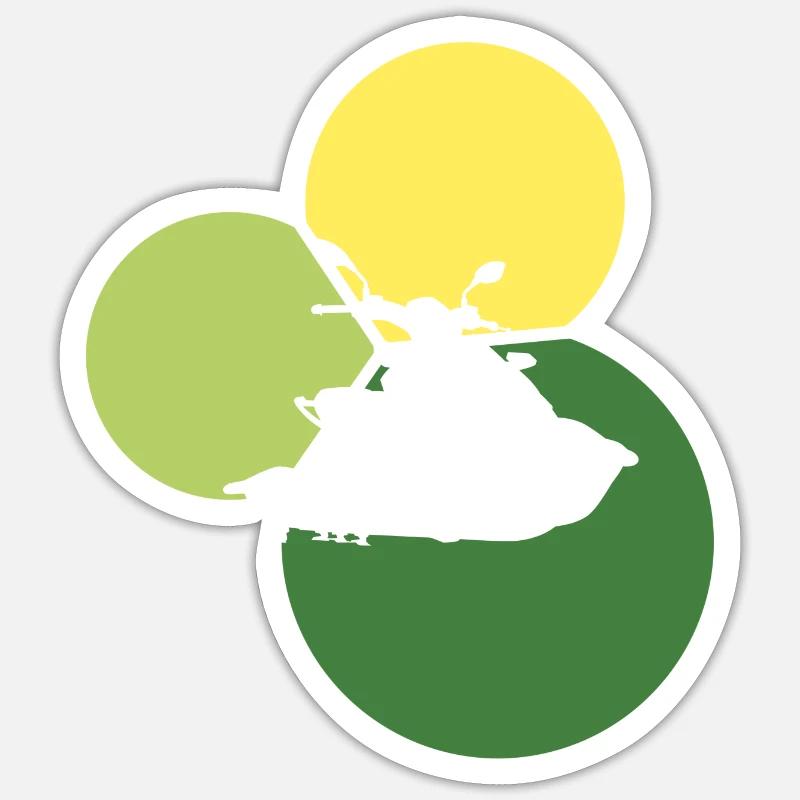 Jetski Boot Motorboot Sticker Größe S (10 x 10 cm)