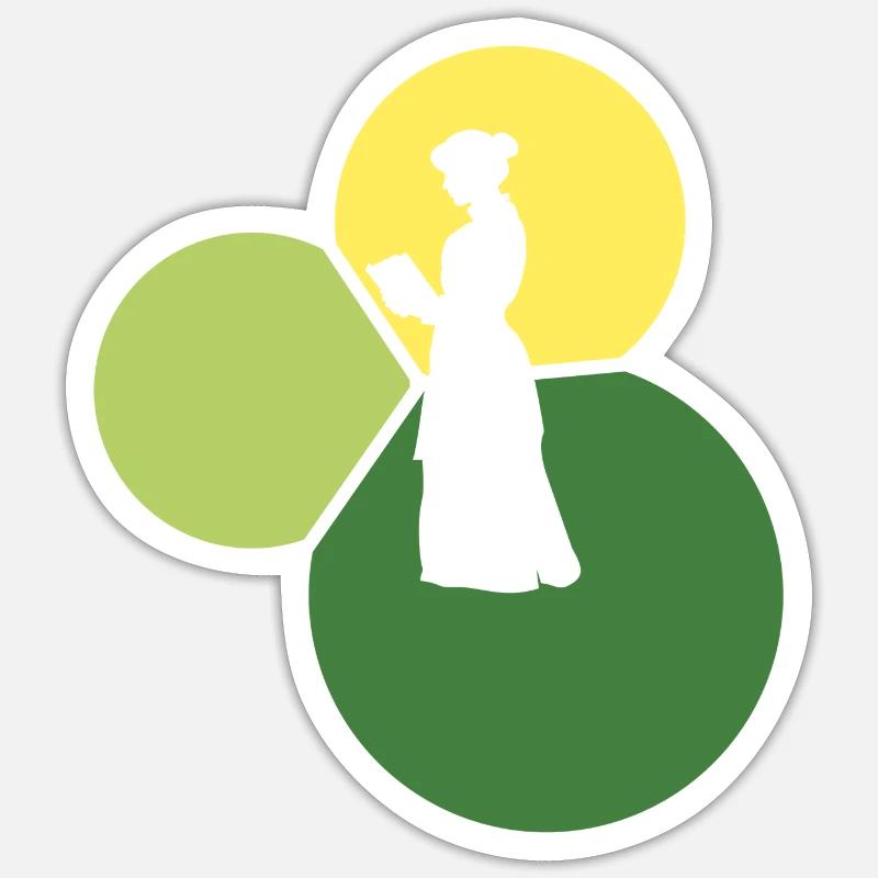 Bookworm Literature Sticker size S (10 x 10 cm)